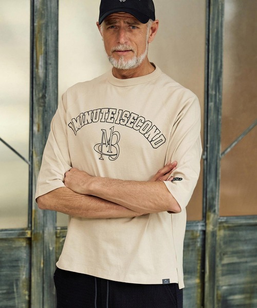 Maison code 13(メゾンコードサーティーン)の「mlt5602-1minute 1second x Maison code 13 collaboration raglan sleeve cut sew ラグランスリーブカットソー(M26S-19)(Tシャツ/カットソー・メンズ・ホワイト/ストーン/ブラック・S/M/L/XL)」の5枚目の写真