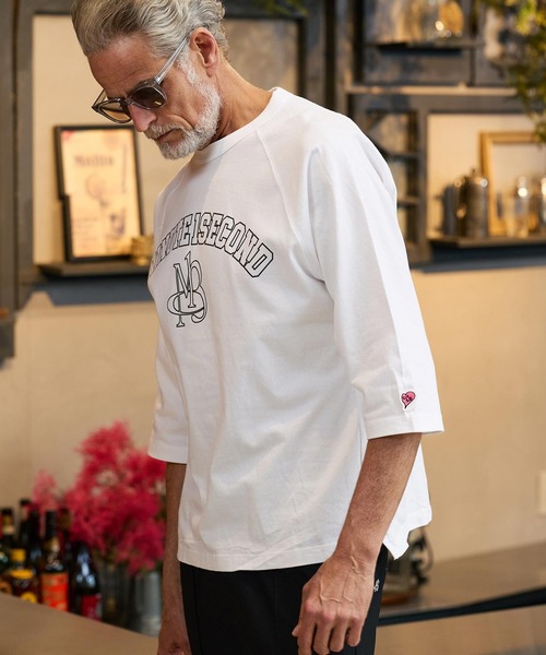 Maison code 13(メゾンコードサーティーン)の「mlt5602-1minute 1second x Maison code 13 collaboration raglan sleeve cut sew ラグランスリーブカットソー(M26S-19)(Tシャツ/カットソー・メンズ・ホワイト/ストーン/ブラック・S/M/L/XL)」の10枚目の写真