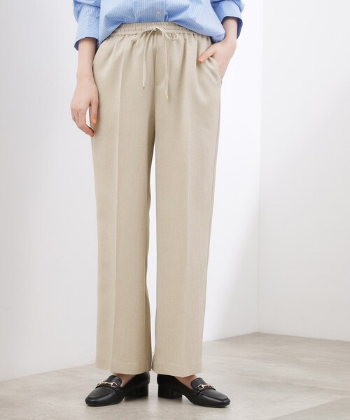 grove(グローブ)の「高評価!【貴島明日香さん着用・カセット服】リネンライクソフトフレアパンツ(その他パンツ・レディース・ベージュ/グレー/ブラック・05/04/03/02/01)」の3枚目の写真