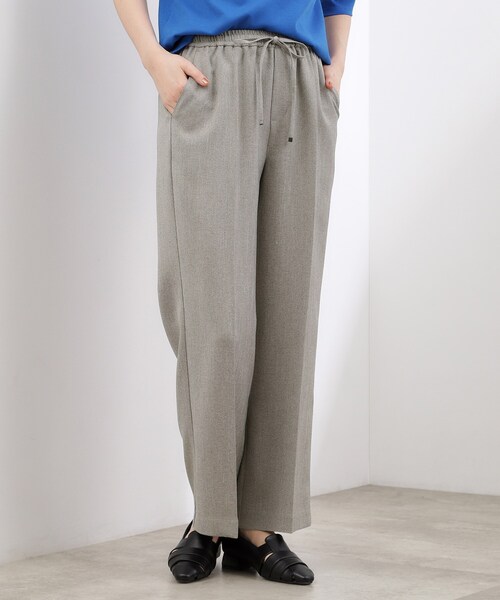 grove(グローブ)の「高評価!【貴島明日香さん着用・カセット服】リネンライクソフトフレアパンツ(その他パンツ・レディース・ベージュ/グレー/ブラック・05/04/03/02/01)」の2枚目の写真