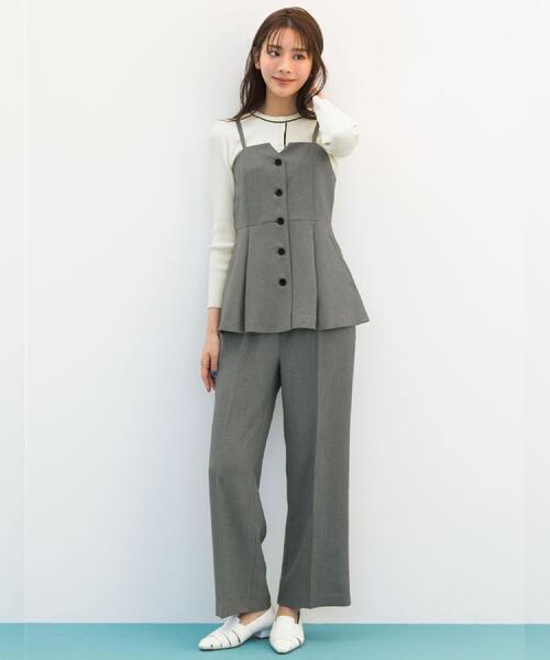 grove(グローブ)の「高評価!【貴島明日香さん着用・カセット服】リネンライクソフトフレアパンツ(その他パンツ・レディース・ベージュ/グレー/ブラック・05/04/03/02/01)」の18枚目の写真