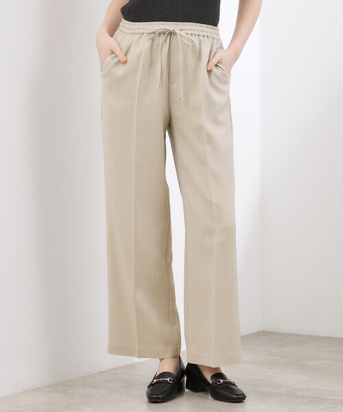 grove(グローブ)の「高評価!【貴島明日香さん着用・カセット服】リネンライクソフトフレアパンツ(その他パンツ・レディース・ベージュ/グレー/ブラック・05/04/03/02/01)」の11枚目の写真
