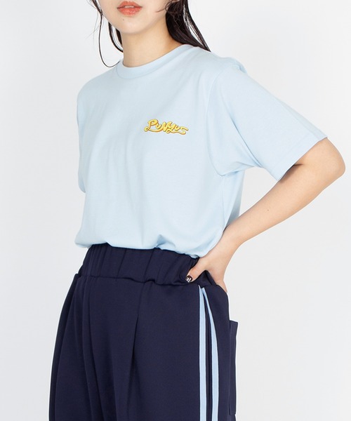 PUNYUS（プニュズ）の「トレーニーTシャツ（Tシャツ/カットソー・レディース・ホワイト/サックスブルー・1/2/3/4/5）」の9枚目の写真