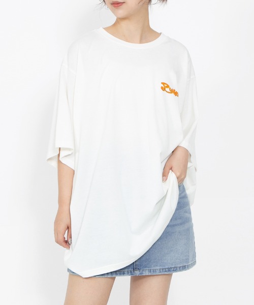 PUNYUS（プニュズ）の「トレーニーTシャツ（Tシャツ/カットソー・レディース・ホワイト/サックスブルー・1/2/3/4/5）」の6枚目の写真