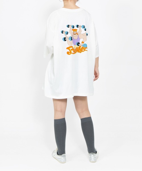 PUNYUS（プニュズ）の「トレーニーTシャツ（Tシャツ/カットソー・レディース・ホワイト/サックスブルー・1/2/3/4/5）」の8枚目の写真