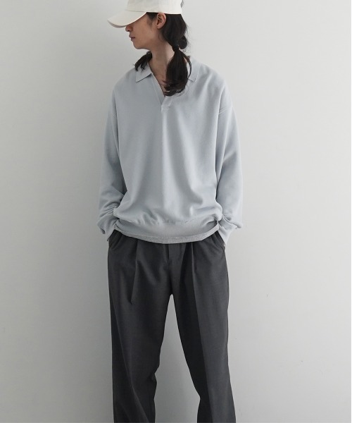 crepuscule（クレプスキュール）の「【EXCLUSIVE】crepuscule Co/ra moss stitch skipper（ニット/セーター・メンズ・ブルー/ヘザーグレー/ブルー系その他/オートミール/ブラウン系その他・1/2）」の5枚目の写真