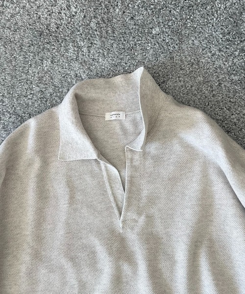 crepuscule（クレプスキュール）の「【EXCLUSIVE】crepuscule Co/ra moss stitch skipper（ニット/セーター・メンズ・ブルー/ヘザーグレー/ブルー系その他/オートミール/ブラウン系その他・1/2）」の7枚目の写真