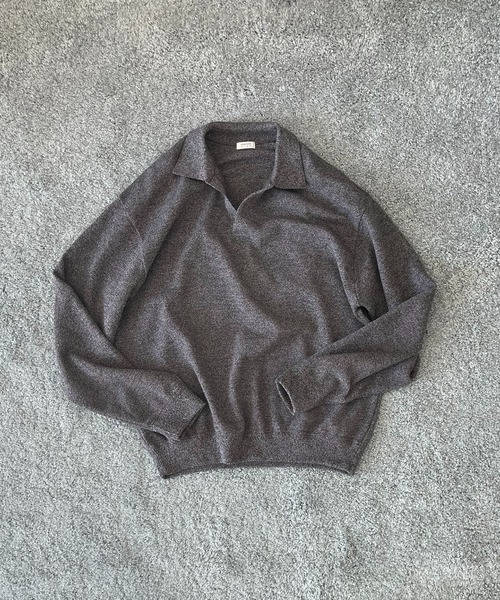 crepuscule（クレプスキュール）の「【EXCLUSIVE】crepuscule Co/ra moss stitch skipper（ニット/セーター・メンズ・ブルー/ヘザーグレー/ブルー系その他/オートミール/ブラウン系その他・1/2）」の12枚目の写真