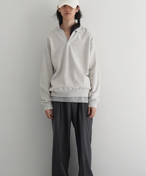 EXCLUSIVE】crepuscule Co/ra moss stitch skipper（ニット/セーター