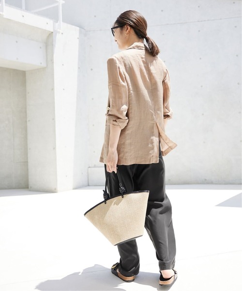 SLOBE IENA（スローブイエナ）の「《シリーズあり/追加》フィブリルリラックスパンツ（その他パンツ・レディース・ベージュ/ブラック系その他/ブラック・38/40）」の7枚目の写真