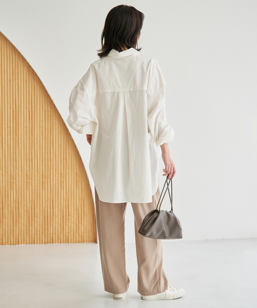 SLOBE IENA(スローブイエナ)の「《シリーズあり/追加》フィブリルリラックスパンツ(その他パンツ・レディース・ベージュ/ブラック系その他/ブラック・38/40)」の5枚目の写真