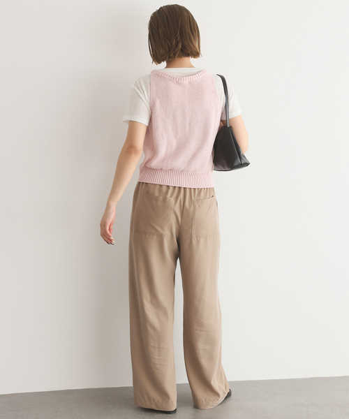 SLOBE IENA(スローブイエナ)の「《シリーズあり/追加》フィブリルリラックスパンツ(その他パンツ・レディース・ベージュ/ブラック系その他/ブラック・38/40)」の12枚目の写真