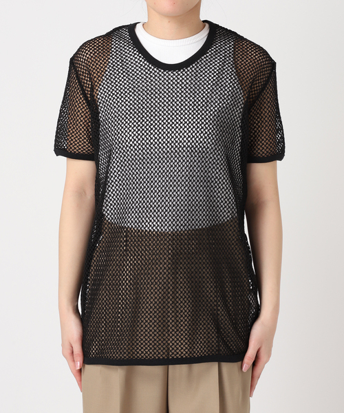 CITYSHOP（シティーショップ）の「MESH Tシャツ（Tシャツ/カットソー・レディース・ブラック/ホワイト・FREE）」の12枚目の写真
