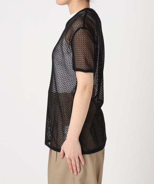 CITYSHOP（シティーショップ）の「MESH Tシャツ（Tシャツ/カットソー・レディース・ブラック/ホワイト・FREE）」の13枚目の写真