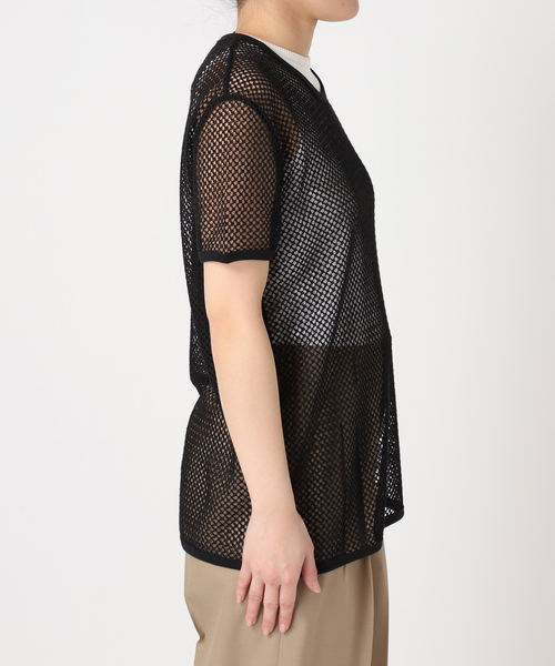 CITYSHOP（シティーショップ）の「MESH Tシャツ（Tシャツ/カットソー・レディース・ブラック/ホワイト・FREE）」の15枚目の写真