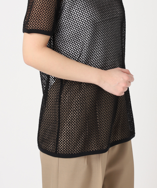 CITYSHOP（シティーショップ）の「MESH Tシャツ（Tシャツ/カットソー・レディース・ブラック/ホワイト・FREE）」の17枚目の写真