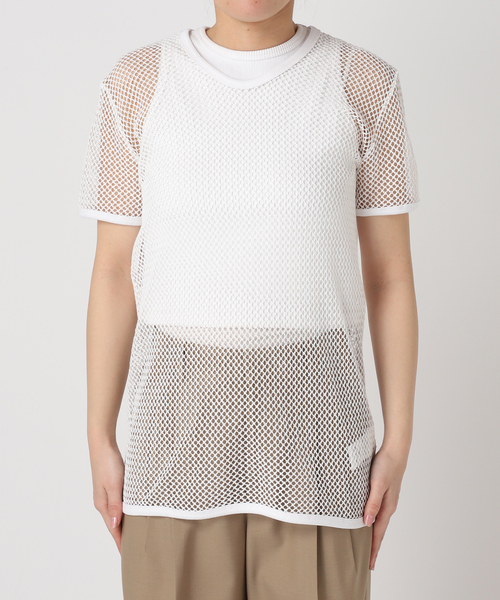 CITYSHOP（シティーショップ）の「MESH Tシャツ（Tシャツ/カットソー・レディース・ブラック/ホワイト・FREE）」の19枚目の写真