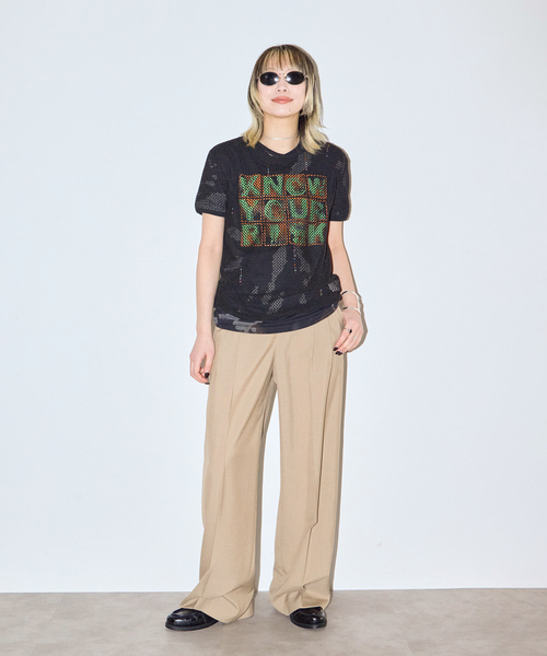 CITYSHOP（シティーショップ）の「MESH Tシャツ（Tシャツ/カットソー・レディース・ブラック/ホワイト・FREE）」の21枚目の写真