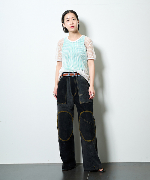 CITYSHOP(シティーショップ)の「MESH Tシャツ(Tシャツ/カットソー・レディース・ブラック/ホワイト・FREE)」の22枚目の写真