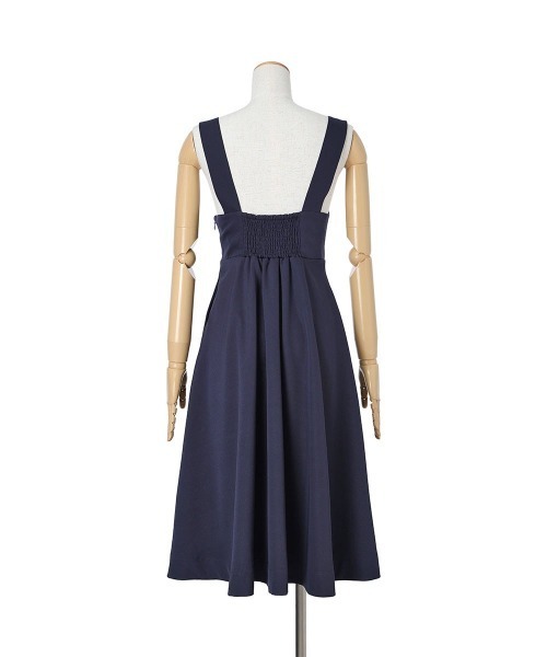 F i.n.t(フィント)の「チェーンビット使いディープVネックジャンパースカート/fint フィント(ジャンパースカート・レディース・ライトグリーン/ネイビー・FREE)」の19枚目の写真