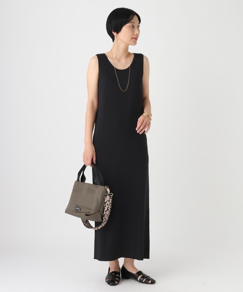 Elura(エルーラ)の「≪接触冷感≫冷感タンクニットワンピース/664890(ワンピース・レディース・ブラック/グレイッシュベージュ・SMALL/MEDIUM)」の3枚目の写真