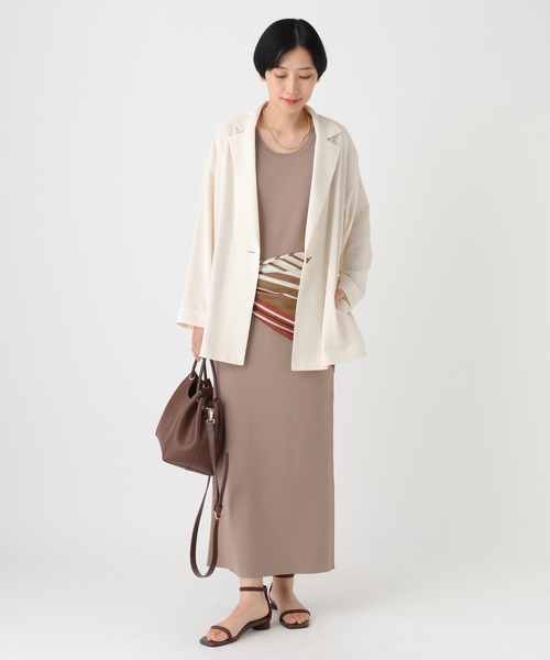 Elura(エルーラ)の「≪接触冷感≫冷感タンクニットワンピース/664890(ワンピース・レディース・ブラック/グレイッシュベージュ・SMALL/MEDIUM)」の9枚目の写真