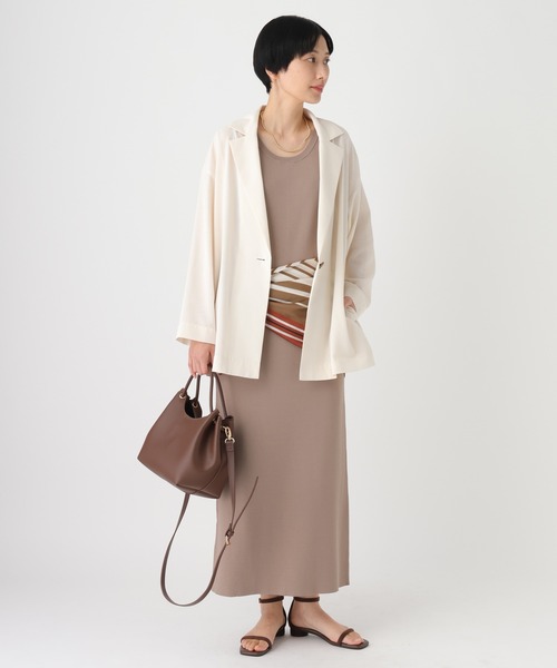 Elura(エルーラ)の「≪接触冷感≫冷感タンクニットワンピース/664890(ワンピース・レディース・ブラック/グレイッシュベージュ・SMALL/MEDIUM)」の10枚目の写真