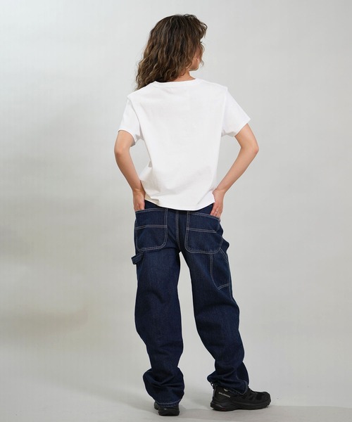LURKING CLASS(ラーキングクラス)の「【ムラサキスポーツ限定】LURKING CLASS/ラーキングクラス 半袖 Tシャツ クロップド丈 BOX LURKER MINI S/S TEE ST26STM01W(Tシャツ/カットソー・レディース・ホワイト/ブラック・L/M)」の8枚目の写真