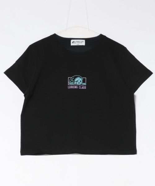 LURKING CLASS(ラーキングクラス)の「【ムラサキスポーツ限定】LURKING CLASS/ラーキングクラス 半袖 Tシャツ クロップド丈 BOX LURKER MINI S/S TEE ST26STM01W(Tシャツ/カットソー・レディース・ホワイト/ブラック・L/M)」の15枚目の写真