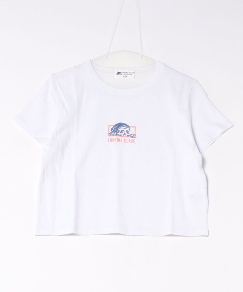 LURKING CLASS(ラーキングクラス)の「【ムラサキスポーツ限定】LURKING CLASS/ラーキングクラス 半袖 Tシャツ クロップド丈 BOX LURKER MINI S/S TEE ST26STM01W(Tシャツ/カットソー・レディース・ホワイト/ブラック・L/M)」の16枚目の写真