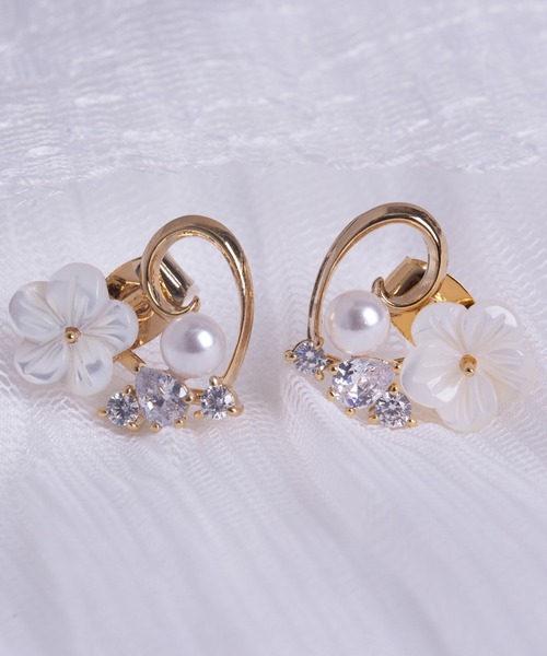 Peony（ピオニー）の「【Peony/ピオニー】デコハートデザインピアス（ピアス（両耳用）・レディース・シルバー/ピンクゴールド/ゴールド・FREE）」の18枚目の写真