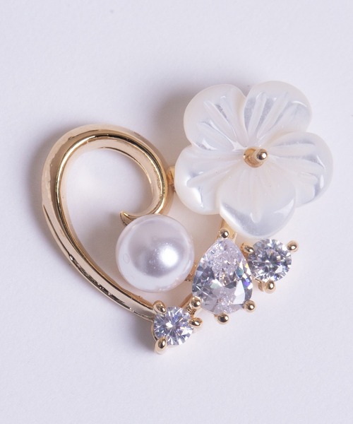 Peony（ピオニー）の「【Peony/ピオニー】デコハートデザインピアス（ピアス（両耳用）・レディース・シルバー/ピンクゴールド/ゴールド・FREE）」の16枚目の写真