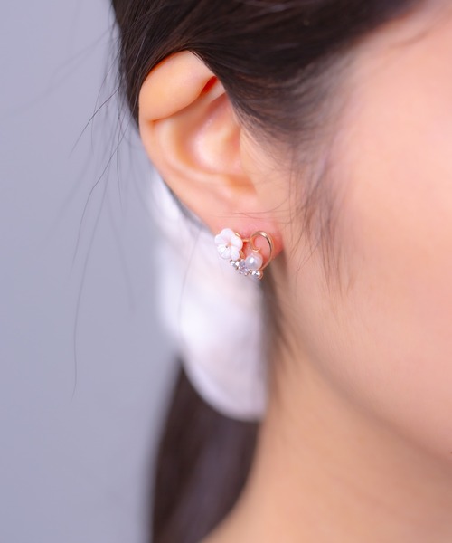 Peony（ピオニー）の「【Peony/ピオニー】デコハートデザインピアス（ピアス（両耳用）・レディース・シルバー/ピンクゴールド/ゴールド・FREE）」の20枚目の写真