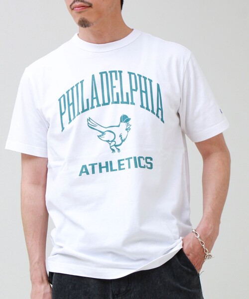 Champion(チャンピオン)の「【Champion/チャンピオン】PHILADELPHIA PRINT S/S(Tシャツ/カットソー・メンズ・チャコールグレー/ホワイト/グリーン・M/L)」の13枚目の写真
