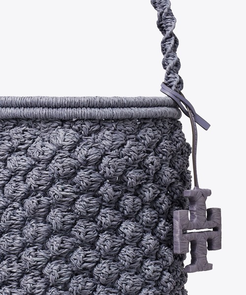 TORY BURCH(トリーバーチ)の「エラ ハンドクロシェ ポップコーン バケットバッグ(ショルダーバッグ・レディース・ダークブラウン/ライム/ベージュ・ONE SIZE)」の16枚目の写真