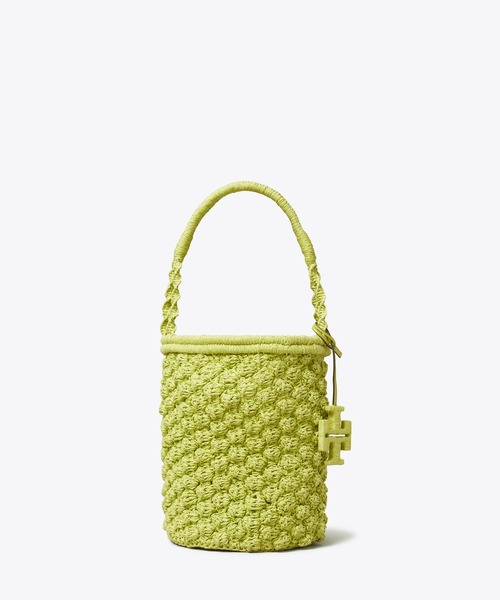 TORY BURCH(トリーバーチ)の「エラ ハンドクロシェ ポップコーン バケットバッグ(ショルダーバッグ・レディース・ダークブラウン/ライム/ベージュ・ONE SIZE)」の13枚目の写真