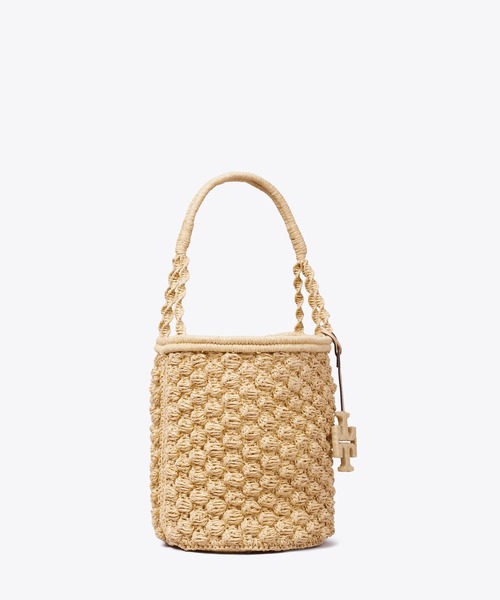 TORY BURCH(トリーバーチ)の「エラ ハンドクロシェ ポップコーン バケットバッグ(ショルダーバッグ・レディース・ダークブラウン/ライム/ベージュ・ONE SIZE)」の9枚目の写真