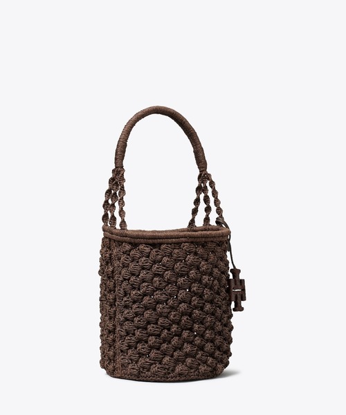 TORY BURCH(トリーバーチ)の「エラ ハンドクロシェ ポップコーン バケットバッグ(ショルダーバッグ・レディース・ダークブラウン/ライム/ベージュ・ONE SIZE)」の12枚目の写真