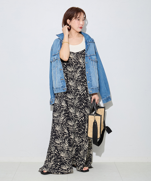 journal standard L'essage（ジャーナルスタンダードレサージュ）の「【LUSANA / ルサーナ】JEN DRESS：ワンピース（ワンピース・レディース・ブラックミックス・SMALL）」の3枚目の写真