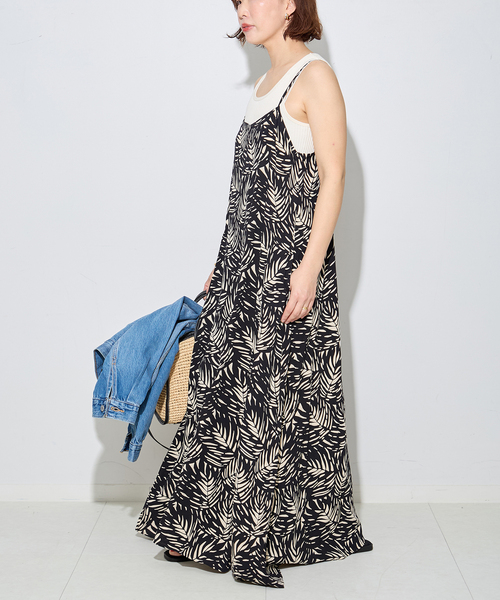 journal standard L'essage（ジャーナルスタンダードレサージュ）の「【LUSANA / ルサーナ】JEN DRESS：ワンピース（ワンピース・レディース・ブラックミックス・SMALL）」の5枚目の写真