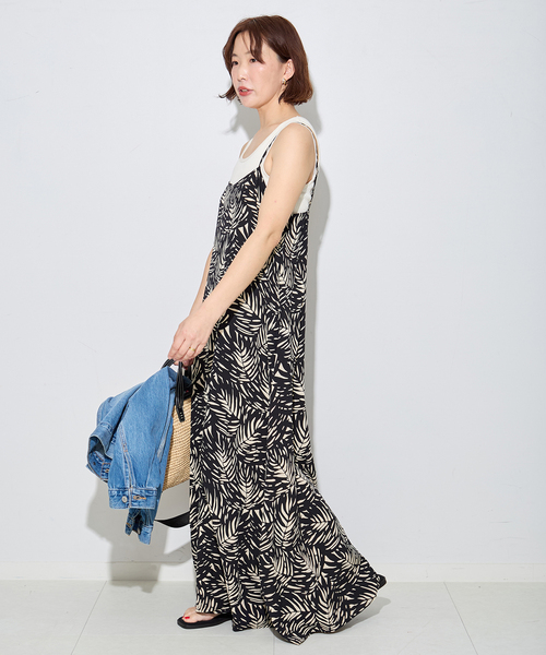 journal standard L'essage（ジャーナルスタンダードレサージュ）の「【LUSANA / ルサーナ】JEN DRESS：ワンピース（ワンピース・レディース・ブラックミックス・SMALL）」の6枚目の写真