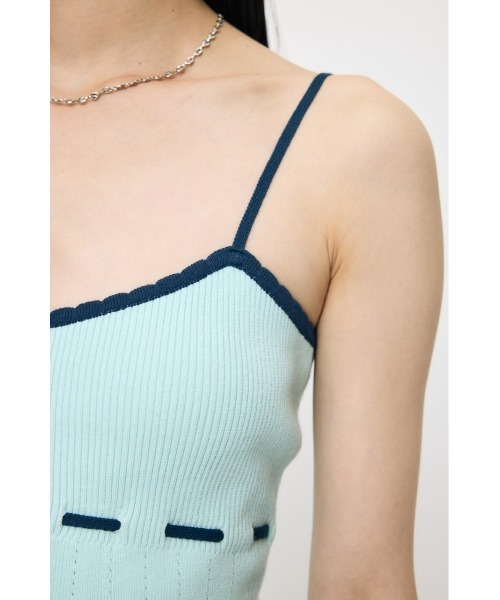 MOUSSY(マウジー)の「STITCH DETAIL カーディガン&キャミソール(ニット/セーター・レディース・ブラック/ミント/オフホワイト・FREE)」の15枚目の写真
