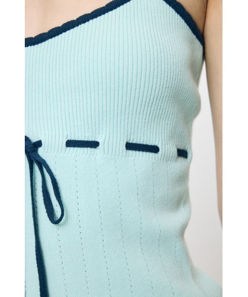 MOUSSY(マウジー)の「STITCH DETAIL カーディガン&キャミソール(ニット/セーター・レディース・ブラック/ミント/オフホワイト・FREE)」の16枚目の写真