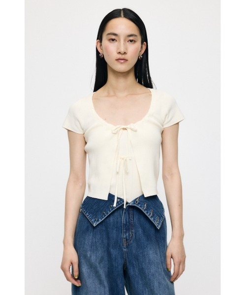 MOUSSY(マウジー)の「STITCH DETAIL カーディガン&キャミソール(ニット/セーター・レディース・ブラック/ミント/オフホワイト・FREE)」の20枚目の写真
