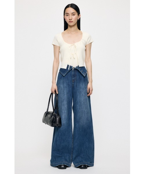 MOUSSY(マウジー)の「STITCH DETAIL カーディガン&キャミソール(ニット/セーター・レディース・ブラック/ミント/オフホワイト・FREE)」の21枚目の写真