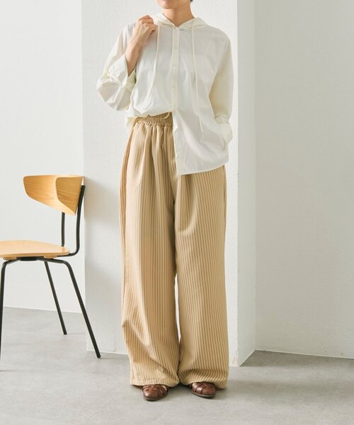 ear PAPILLONNER(イアパピヨネ)の「シャツパーカー【SUM1 STYLE】(シャツ/ブラウス・レディース・ブラック/ホワイト/レモンイエロー・FREE)」の8枚目の写真