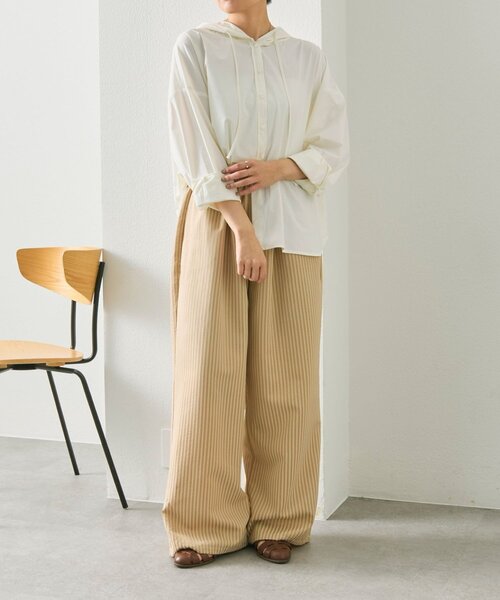 ear PAPILLONNER(イアパピヨネ)の「シャツパーカー【SUM1 STYLE】(シャツ/ブラウス・レディース・ブラック/ホワイト/レモンイエロー・FREE)」の9枚目の写真