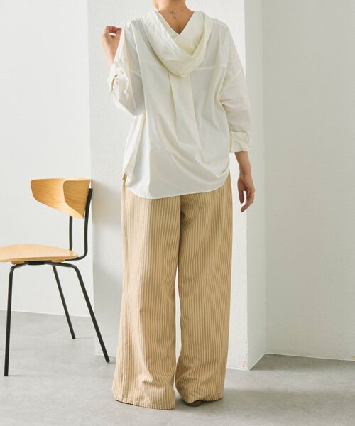 ear PAPILLONNER(イアパピヨネ)の「シャツパーカー【SUM1 STYLE】(シャツ/ブラウス・レディース・ブラック/ホワイト/レモンイエロー・FREE)」の11枚目の写真