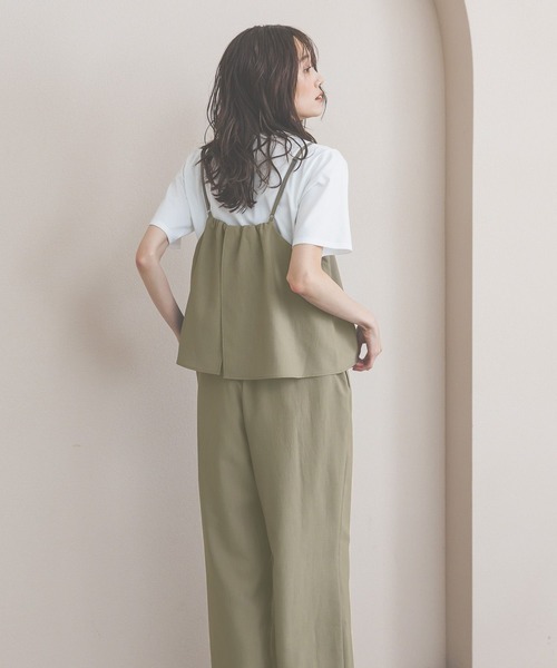 GLOBAL WORK（グローバルワーク）の「冷感サロペットTEEセット（ワンピース・レディース・チャコールグレー/ブラック/カーキ・MEDIUM/LARGE）」の9枚目の写真