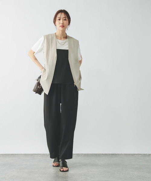 GLOBAL WORK（グローバルワーク）の「冷感サロペットTEEセット（ワンピース・レディース・チャコールグレー/ブラック/カーキ・MEDIUM/LARGE）」の10枚目の写真